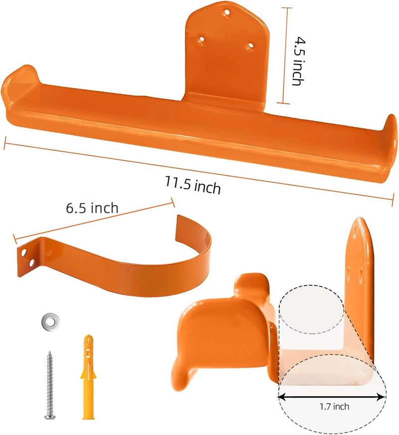 OSROENE Backpack Leaf Blower Hanger with Tube Hook, 2 Pack Backpack Sprayer Wall Mount, Heary Duty Chainsaw Wall Mount Stand Accessories Garage Organization Storage - Image 2